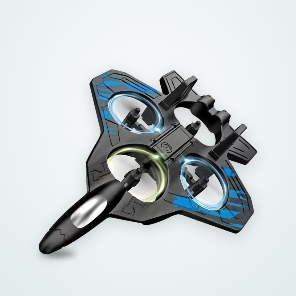 Remote-control fighter plane, plastic body