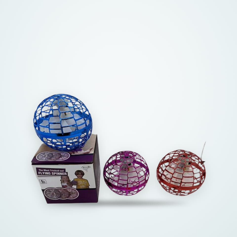 Flying spinner ball, metallic finish