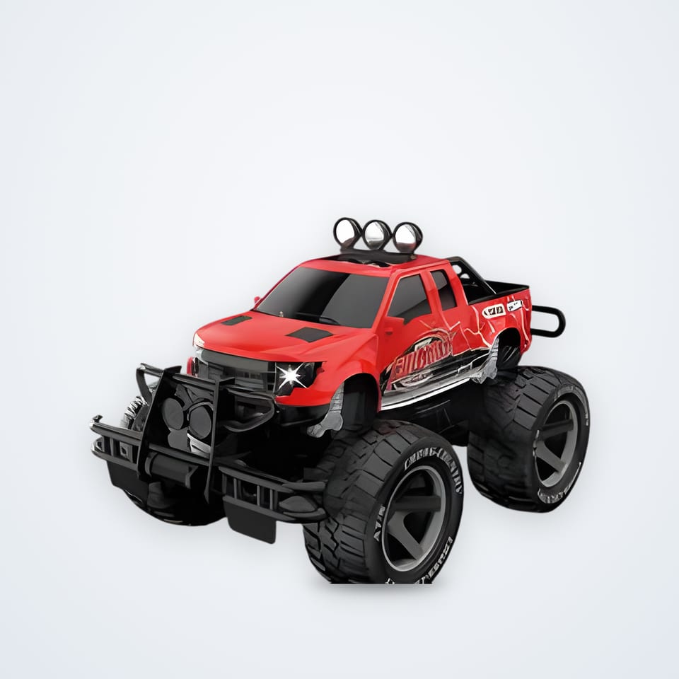 Big-wheel remote-control off-road pickup, 1:14, red