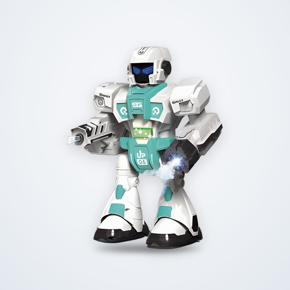 Remote-control shooting robot with spray effect
